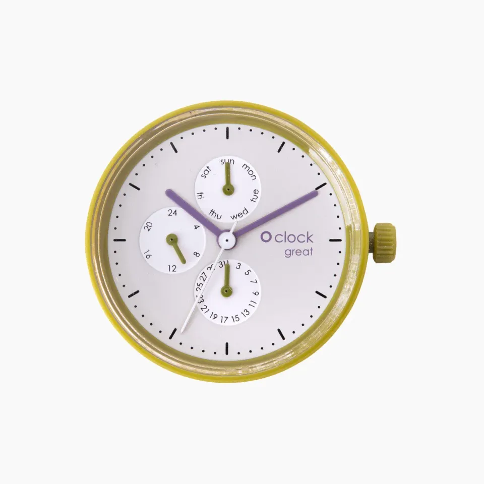 O bag O clock great mécanisme montre olive date