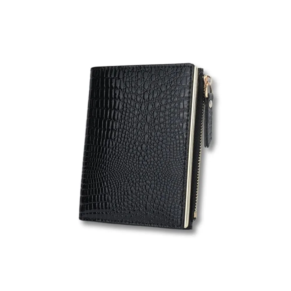 Maison Sacoches Elvia porte-monnaie femme rouge cuir croco