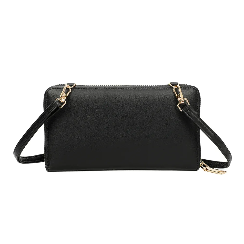 Gallantry Miniature sac bandoulière noir portefeuille