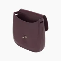 O bag Chase corps sac bordeaux fermoir argent