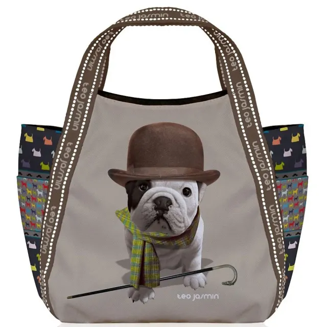 Téo Jasmin Oslo sac cabas motif chien polyester lavable