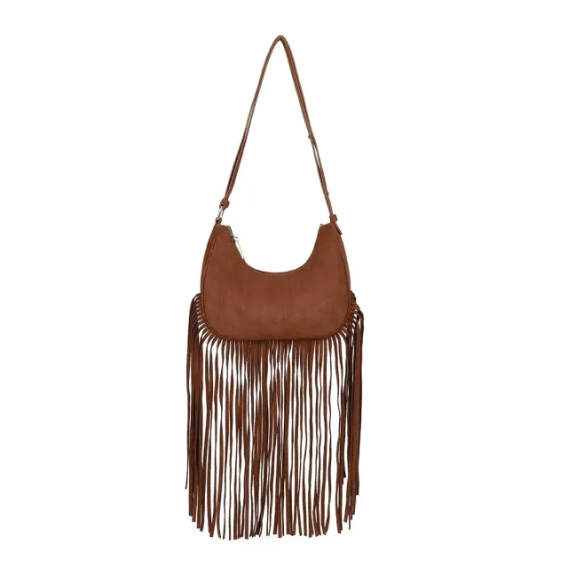 Gallantry Paris Arizona Suédine sac bandoulière taupe foncé
