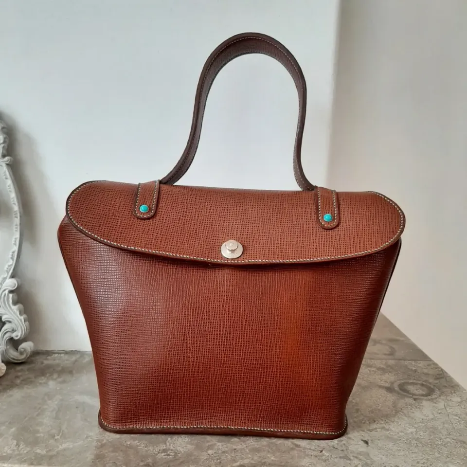 Atelier Anne R Fitzgerald sac cuir saffiano porté main
