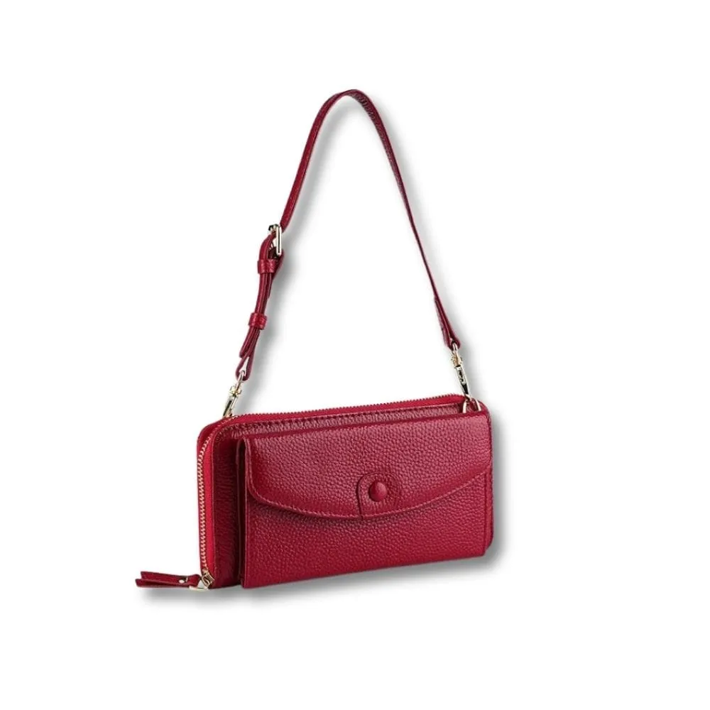 Maison Sacoches Rivia sac porte-monnaie rose cuir