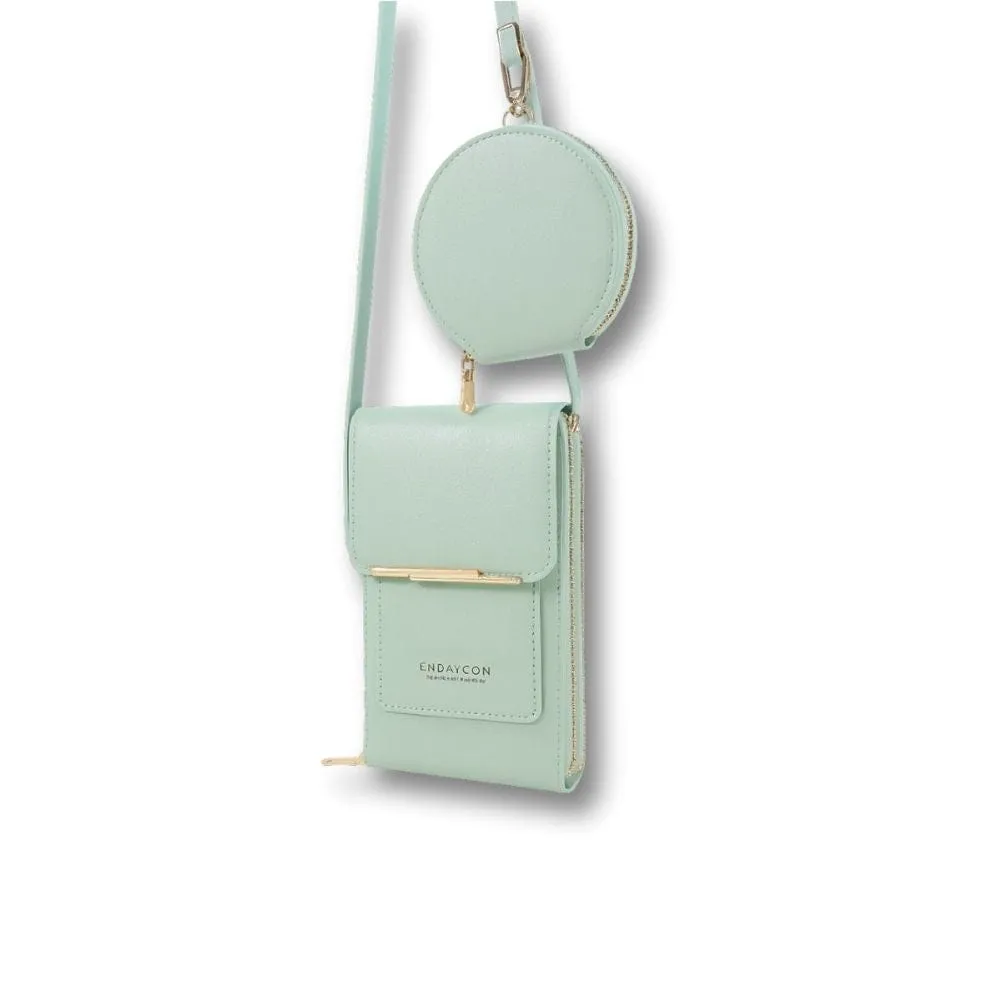 Maison Sacoches Lyséa mini sacoche téléphone marron tactile