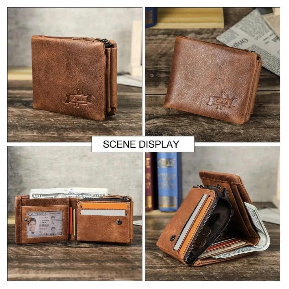 Maison Sacoches Valt porte-monnaie cuir gris zip billets