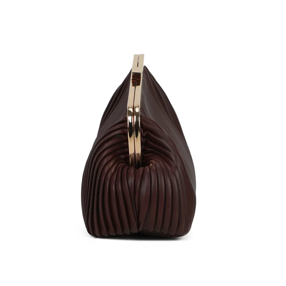 Gallantry Paris Philomène pochette coffee plissée