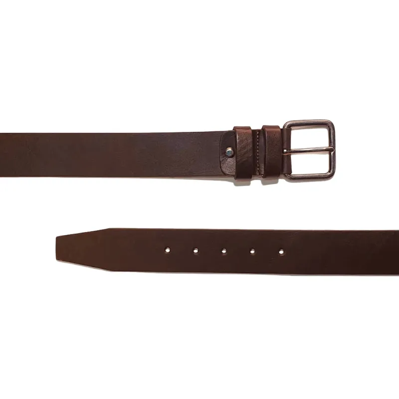 Hexagone Cuir Jeans ceinture cuir noir 100 cm