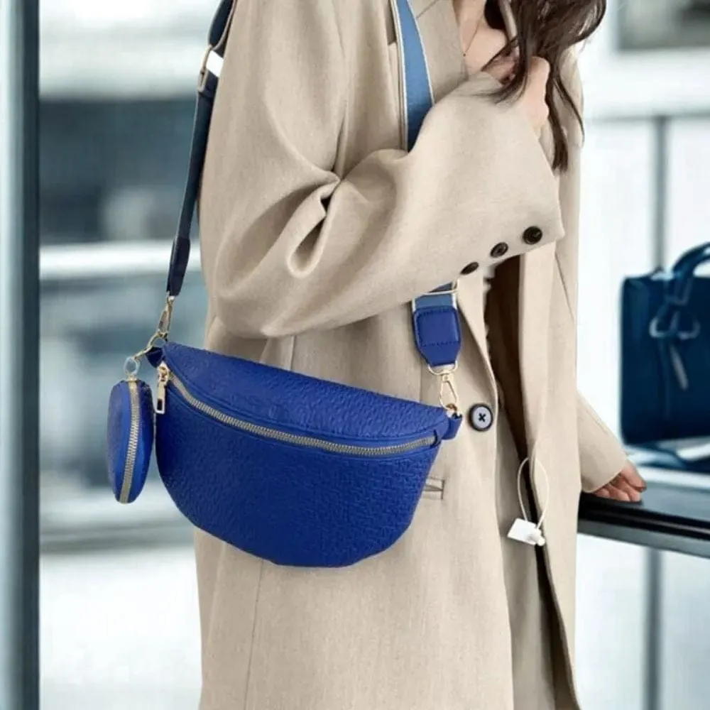 Maison Sacoches Linéa sac banane cuir noir porte-monnaie