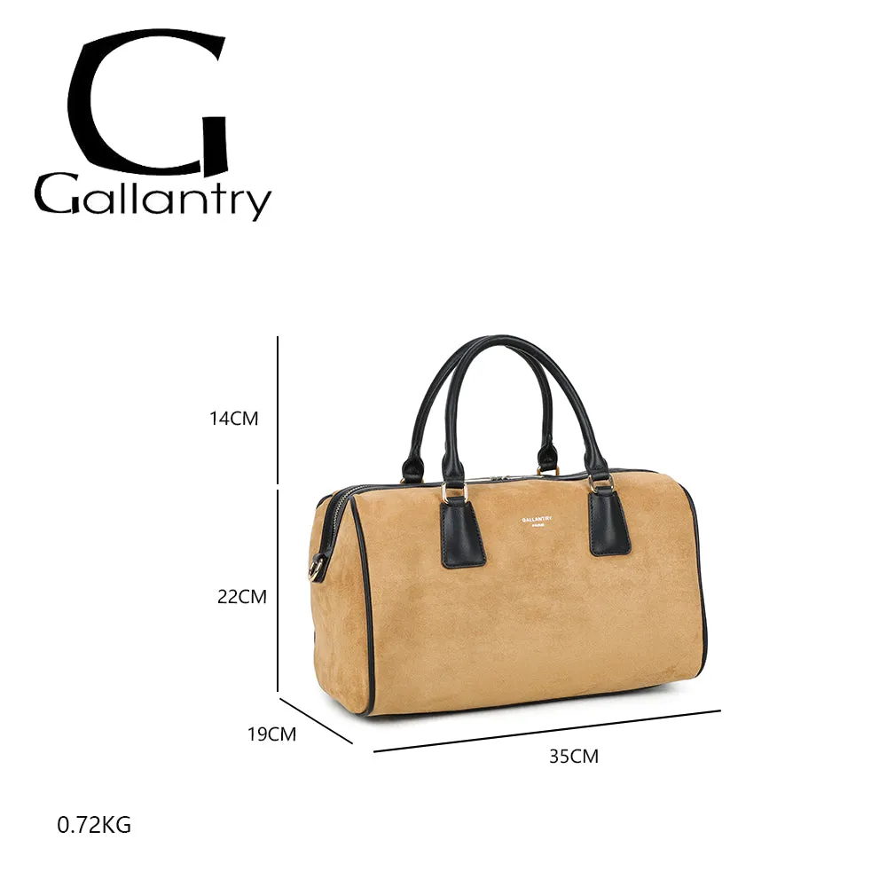 Gallantry Paris Iconic Bowler sac à main Noir suédine