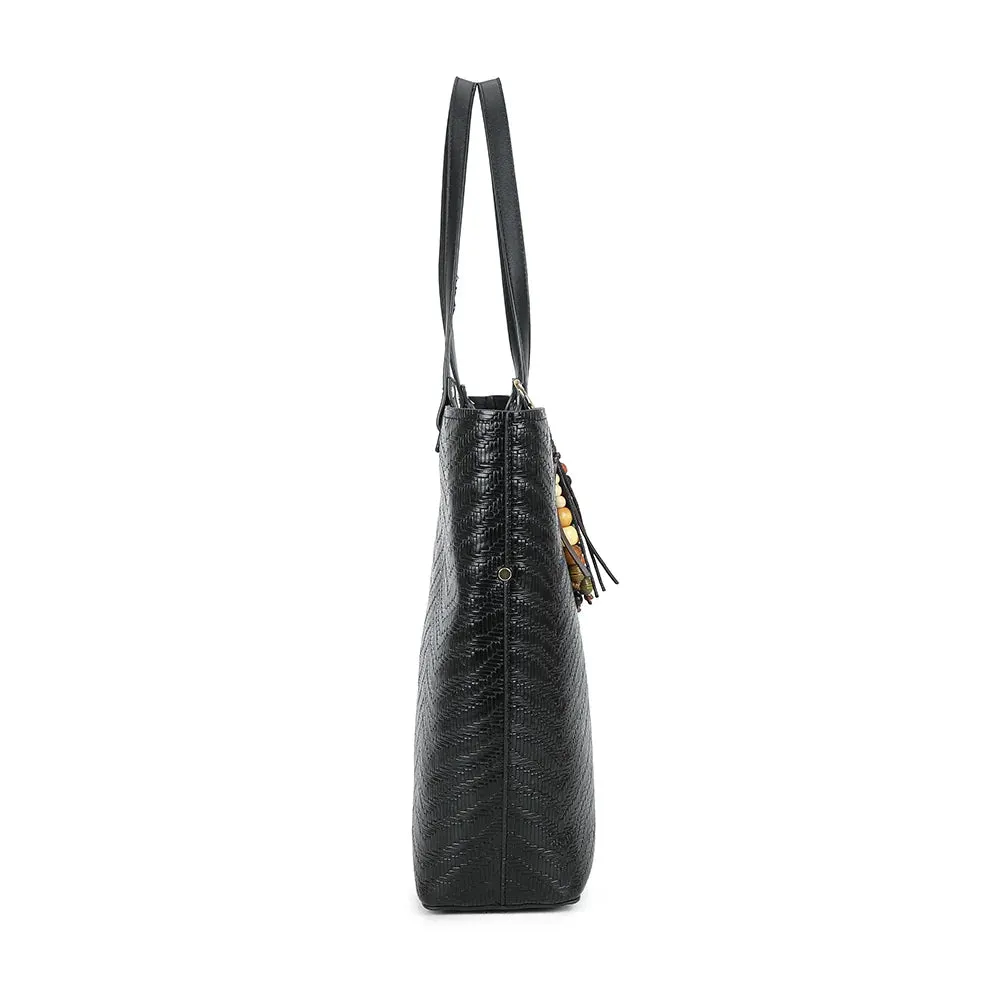 Gallantry Paris Honey sac cabas noir tressé