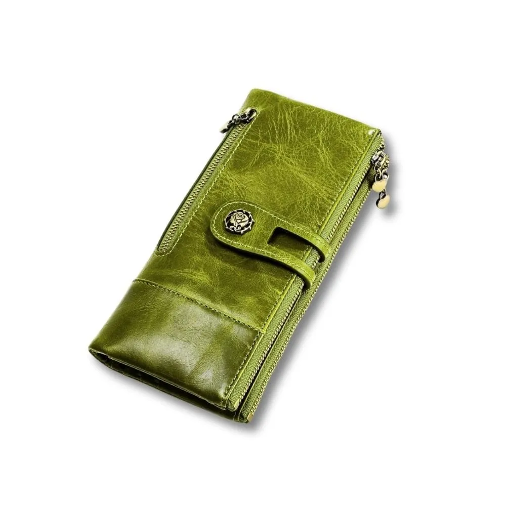 Maison Sacoches Zélia portefeuille noir cuir grand