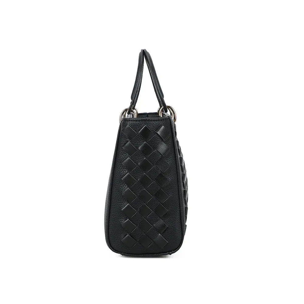 Gallantry Allure Tressée sac main noir tressé 23cm