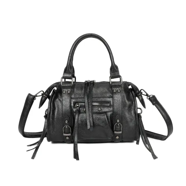 Gallantry Paris Skyla Métallique sac à main noir