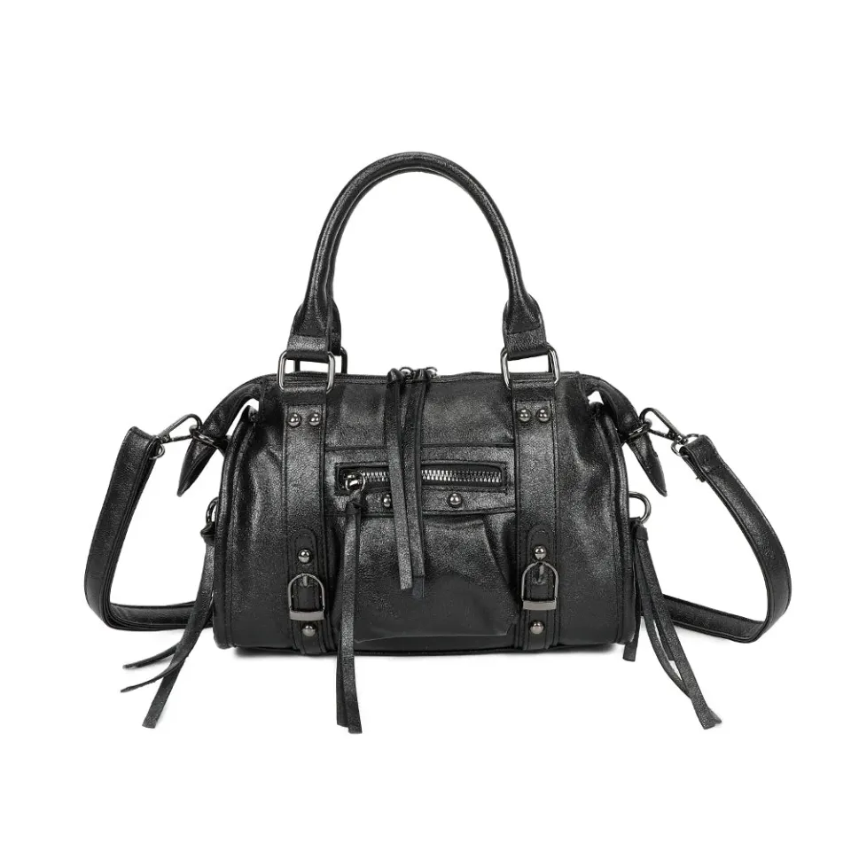 Gallantry Paris Skyla Métallique sac à main noir