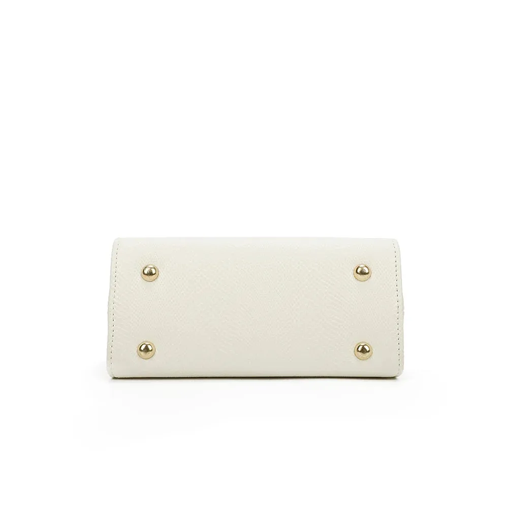 Gallantry Paris Éclat Moderne sac à main blanc effet serpent