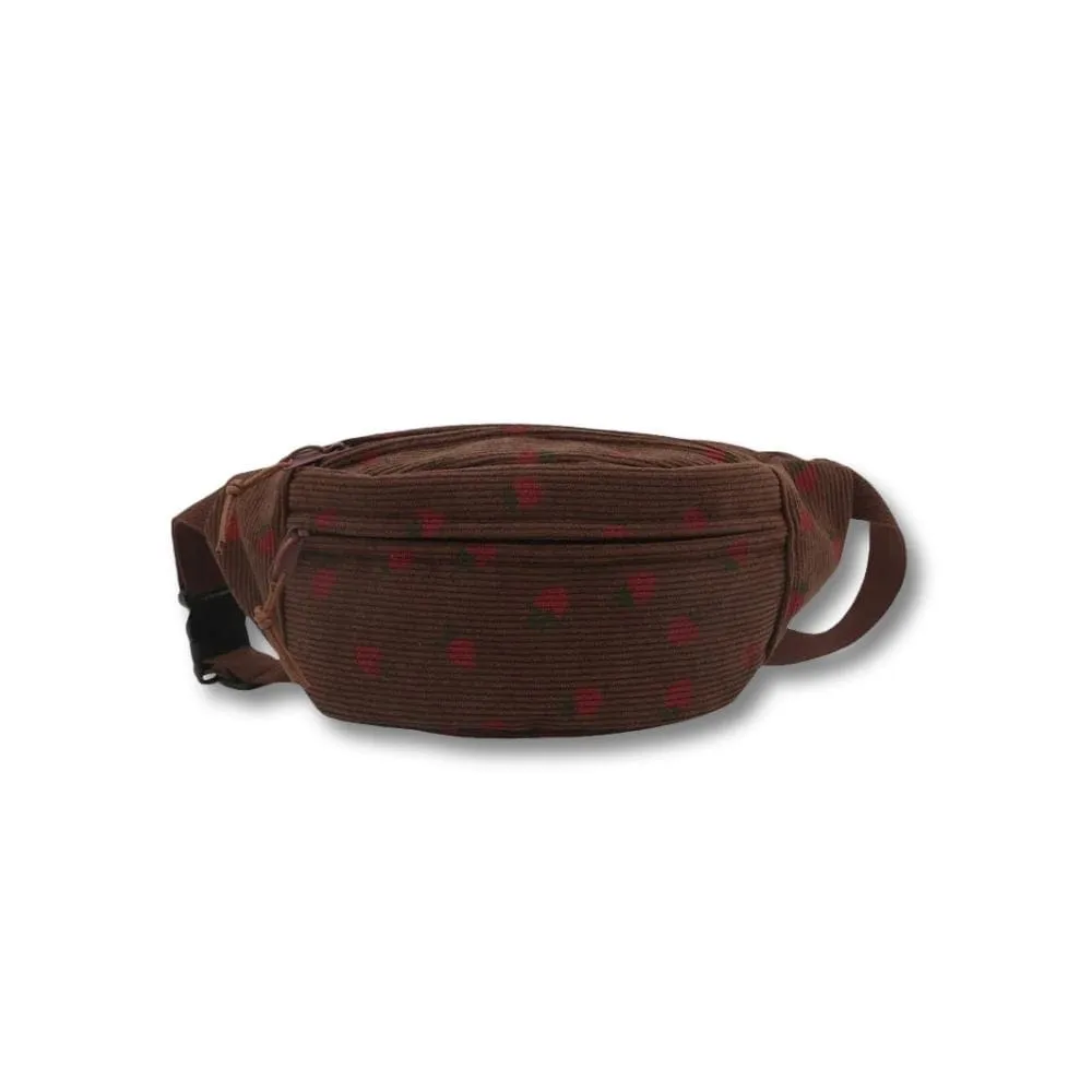 Maison Sacoches Elva sac banane velours noir
