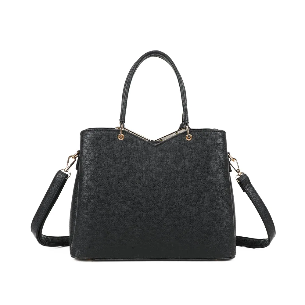 Gallantry Paris Élisa sac à main noir bandoulière bicolore