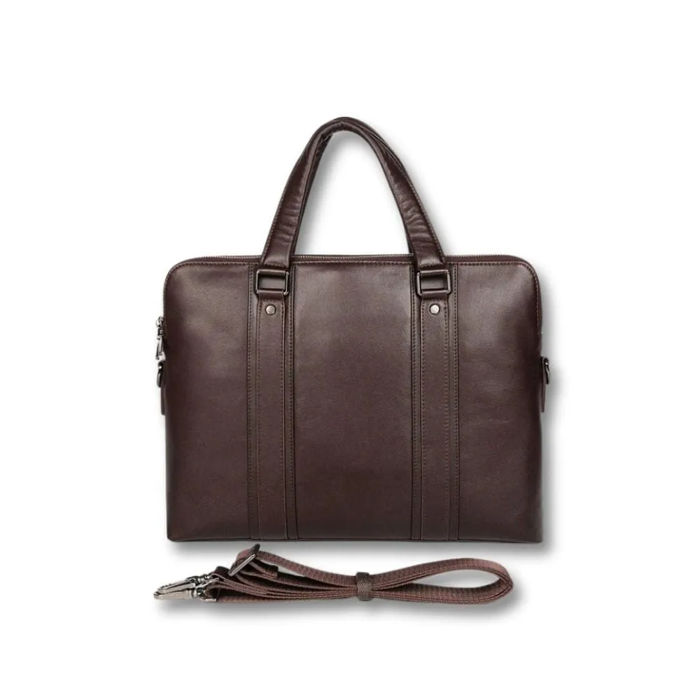 Maison Sacoches Eryon sacoche porte-documents cuir noir 15,6 pouces