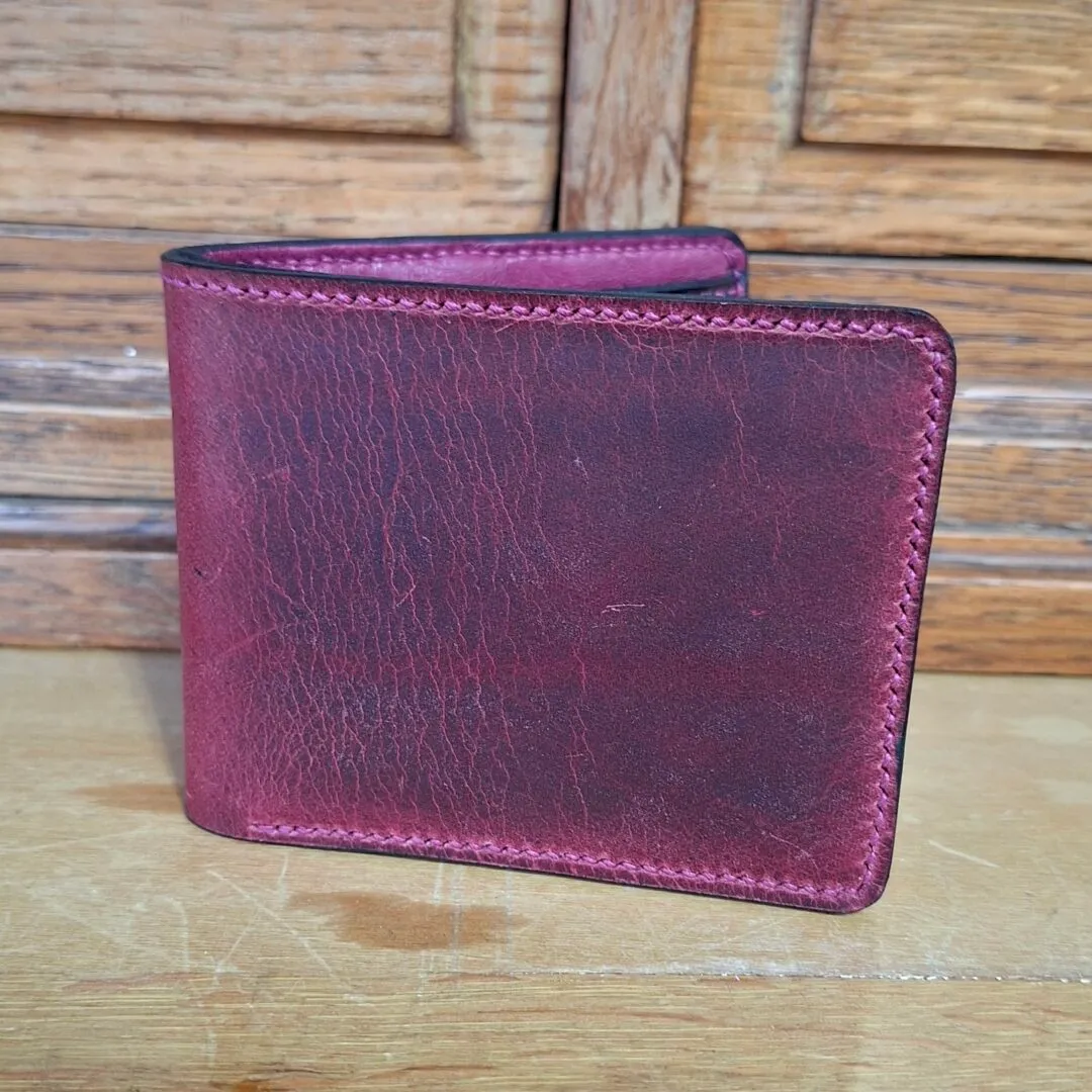 Atelier Anne R Prune portefeuille cuir tannage végétal