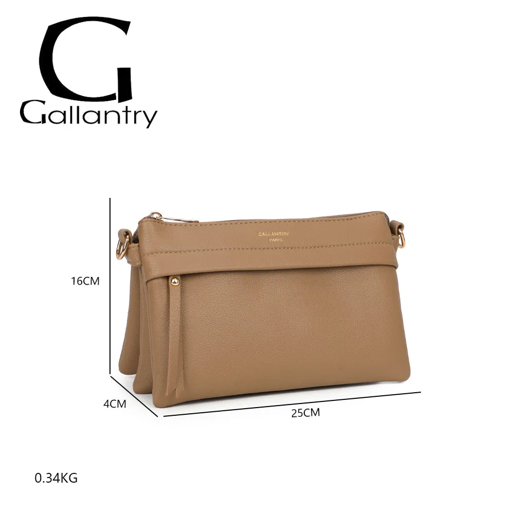 Gallantry Paris Vélane sac bandoulière taupe foncé zippé