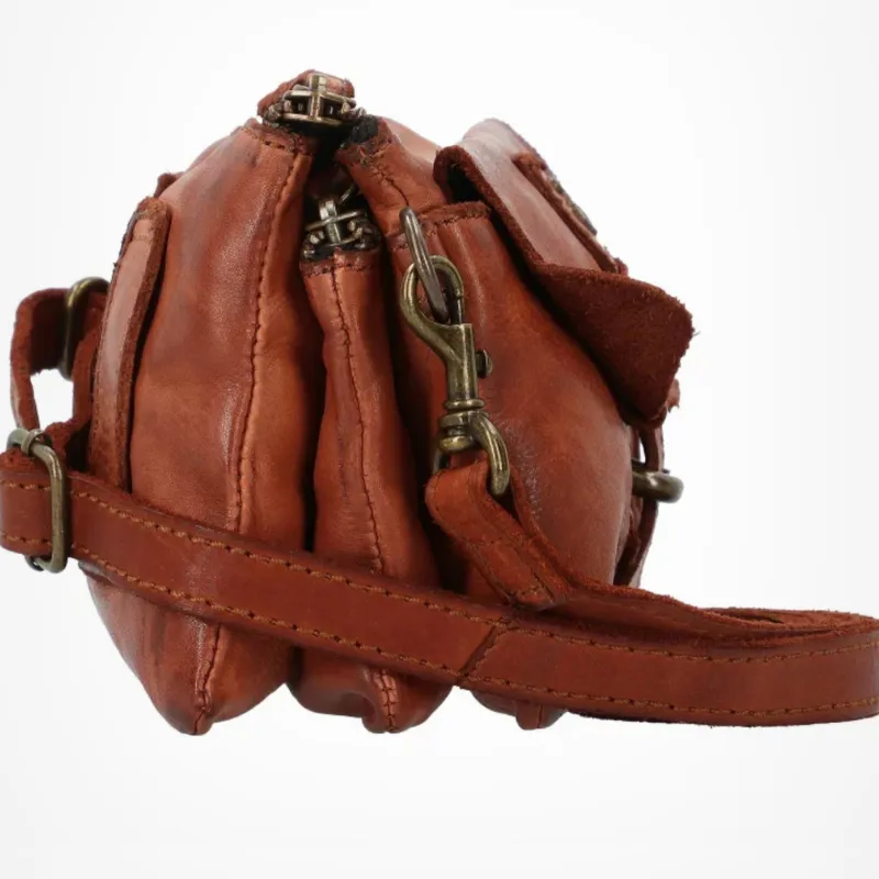 Hexagone Cuir Mini Pocket bandoulière cuir Noir