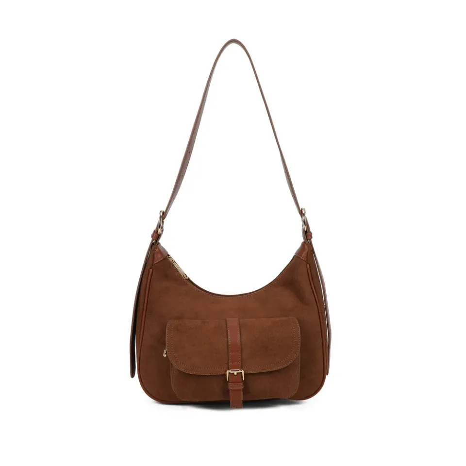 Gallantry Paris La Désirable sac bandoulière taupe foncé suédine