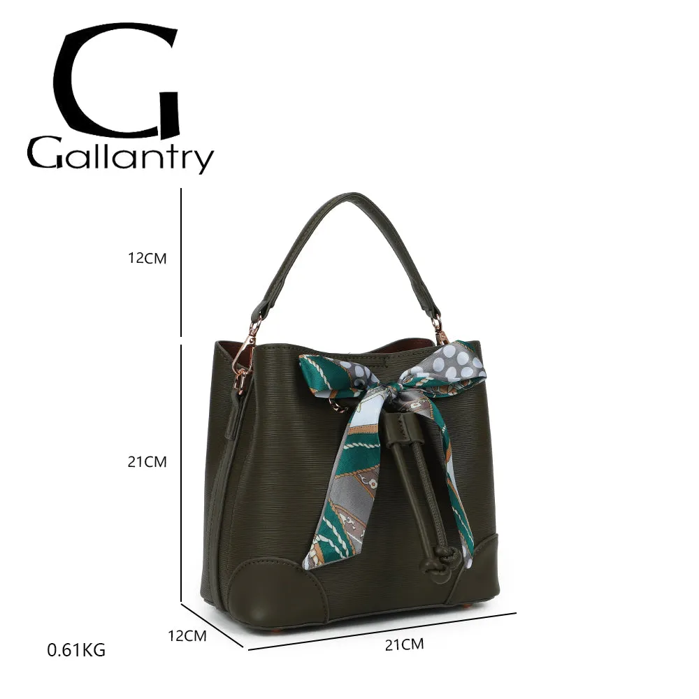Gallantry Elysane sac seau vert foncé foulard