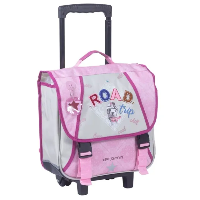 Téo Jasmin Racing cartable à roulettes 38 cm anti-rayure