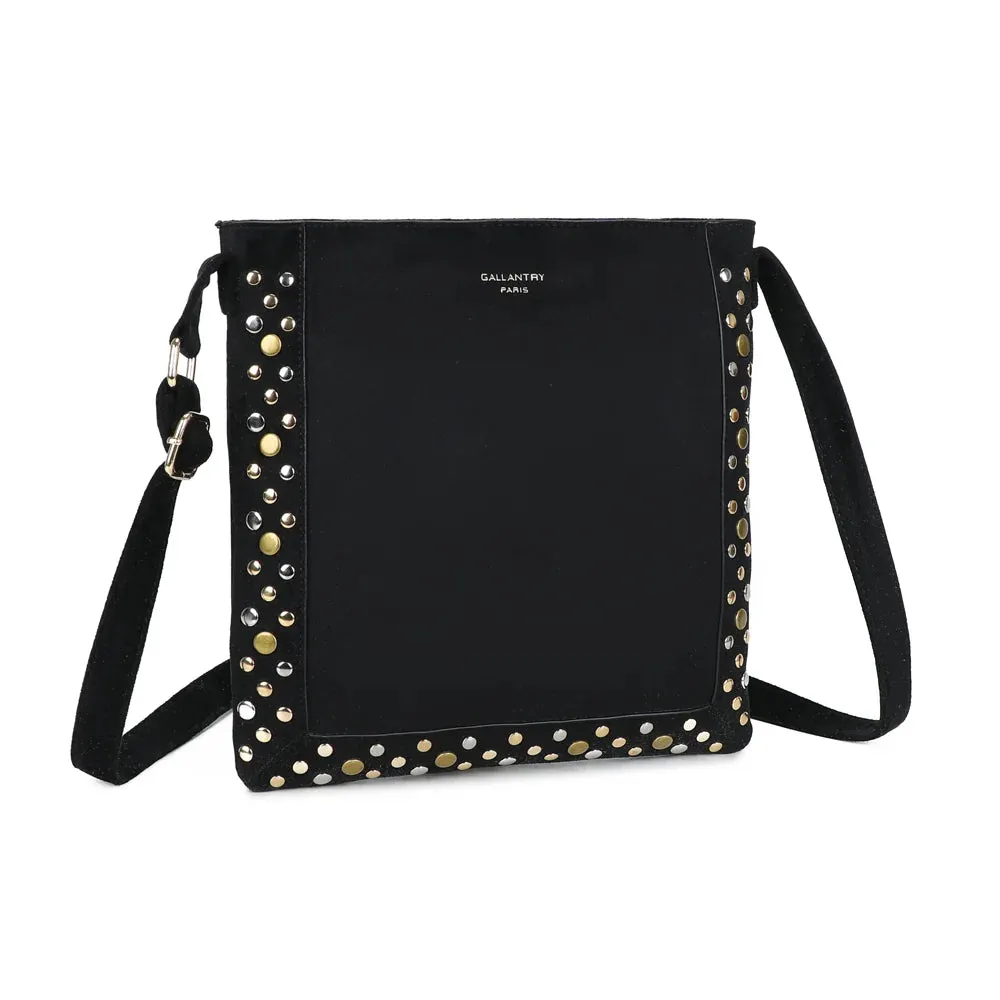 Gallantry Velia sac bandoulière noir à clous
