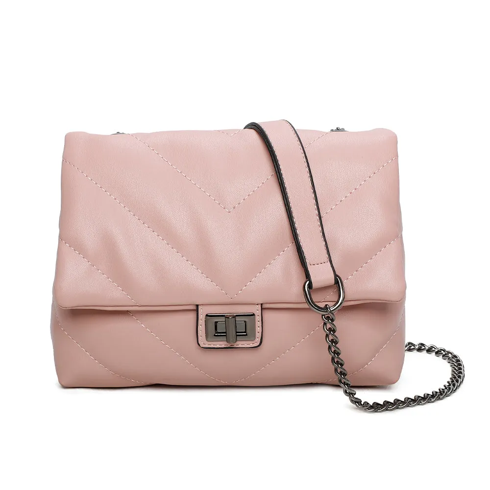 Gallantry Bianca sac bandoulière matelassé noir