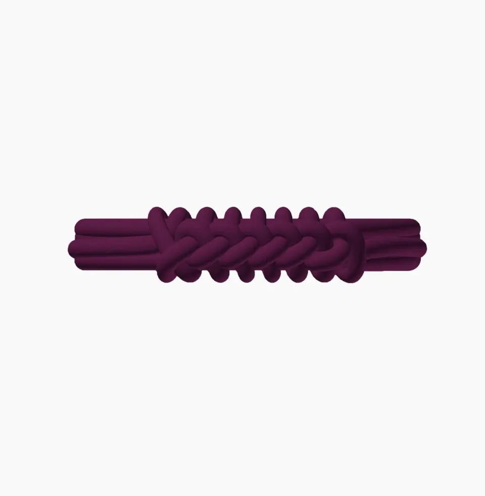 O bag Knot Double bracelet silicone bordeaux L