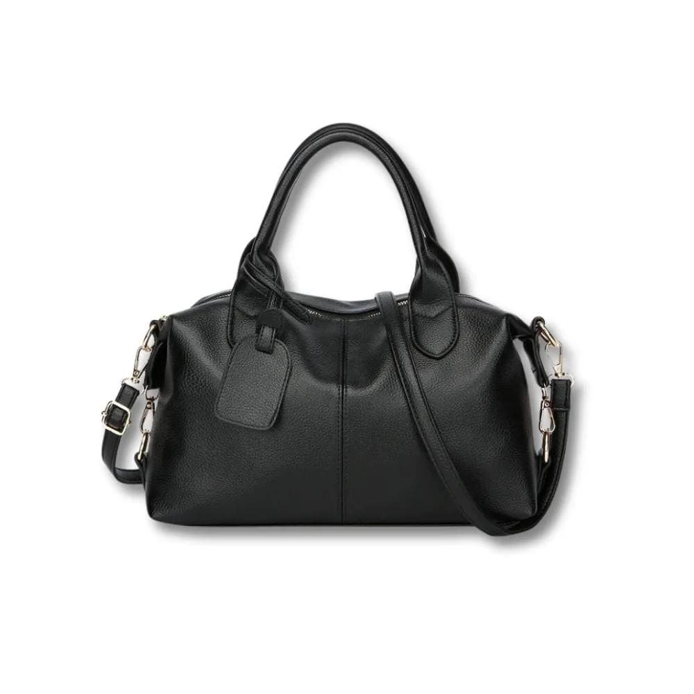 Maison Sacoches Amélie sac main noir cuir souple