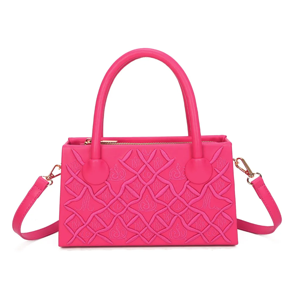 Gallantry Sienna sac à main noir motif embossé
