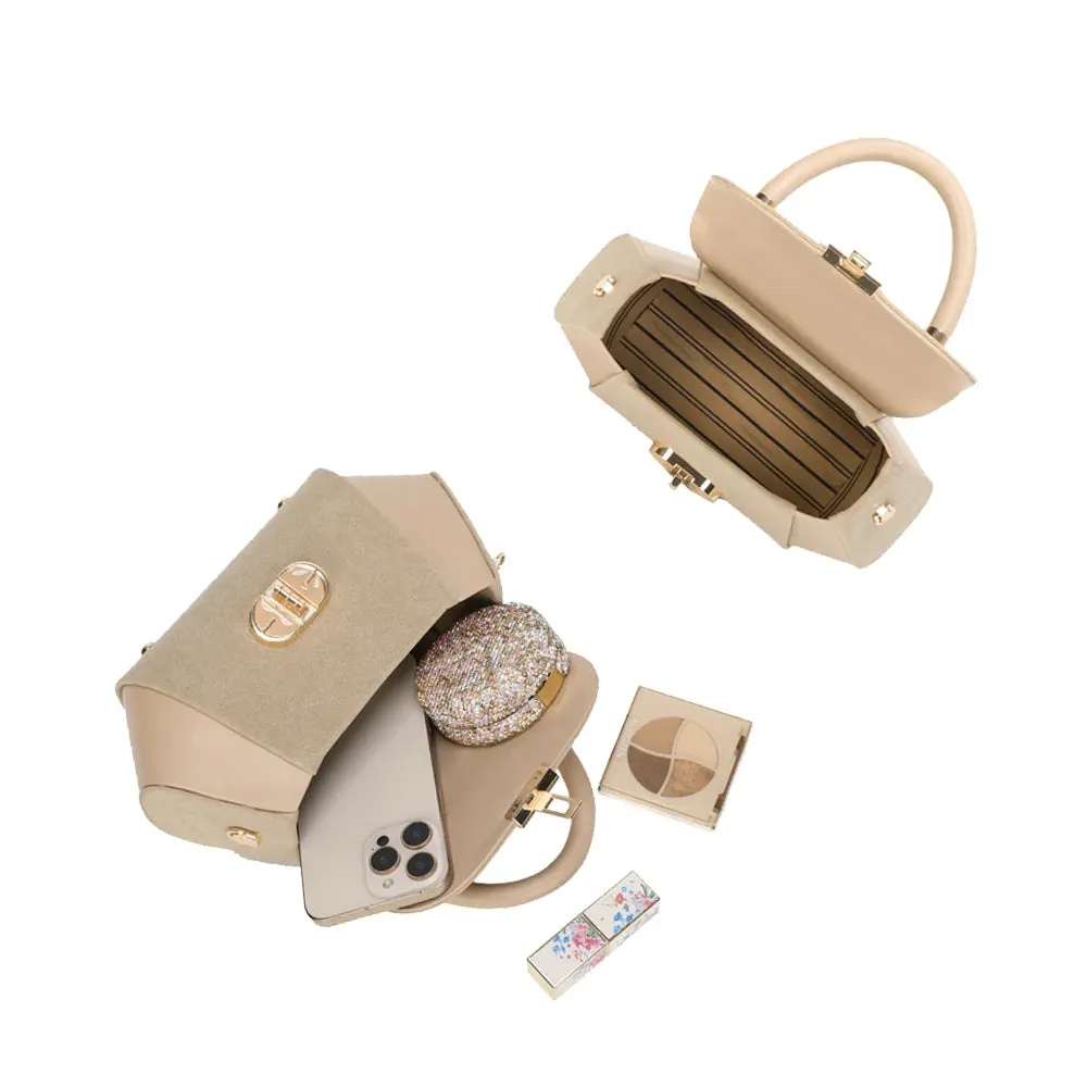 Gallantry La Evana petit sac rabat taupe suédine