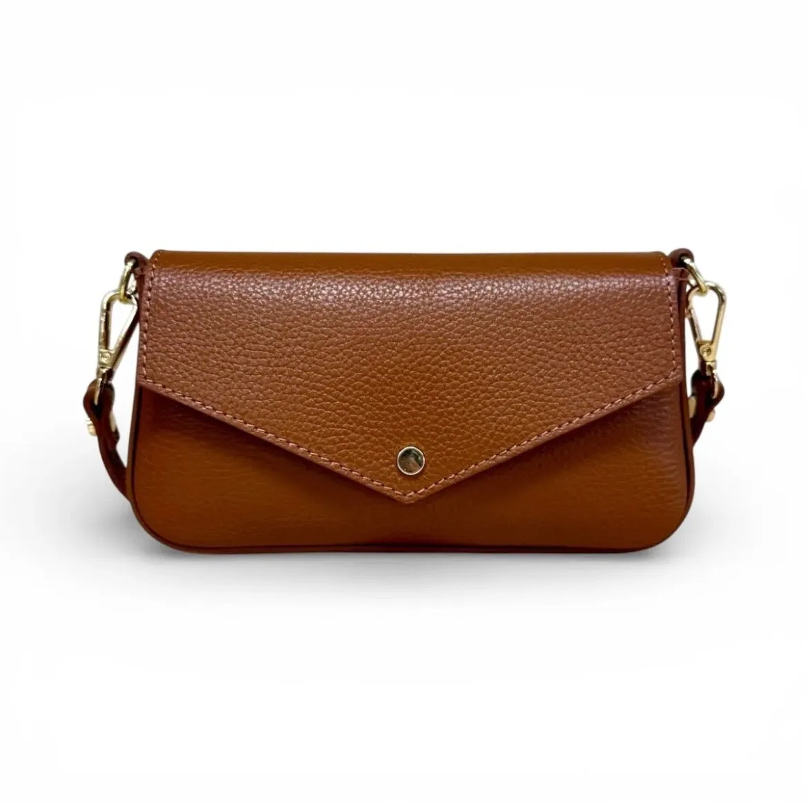 Hexagone Cuir Angel pochette cuir Blanc grainé