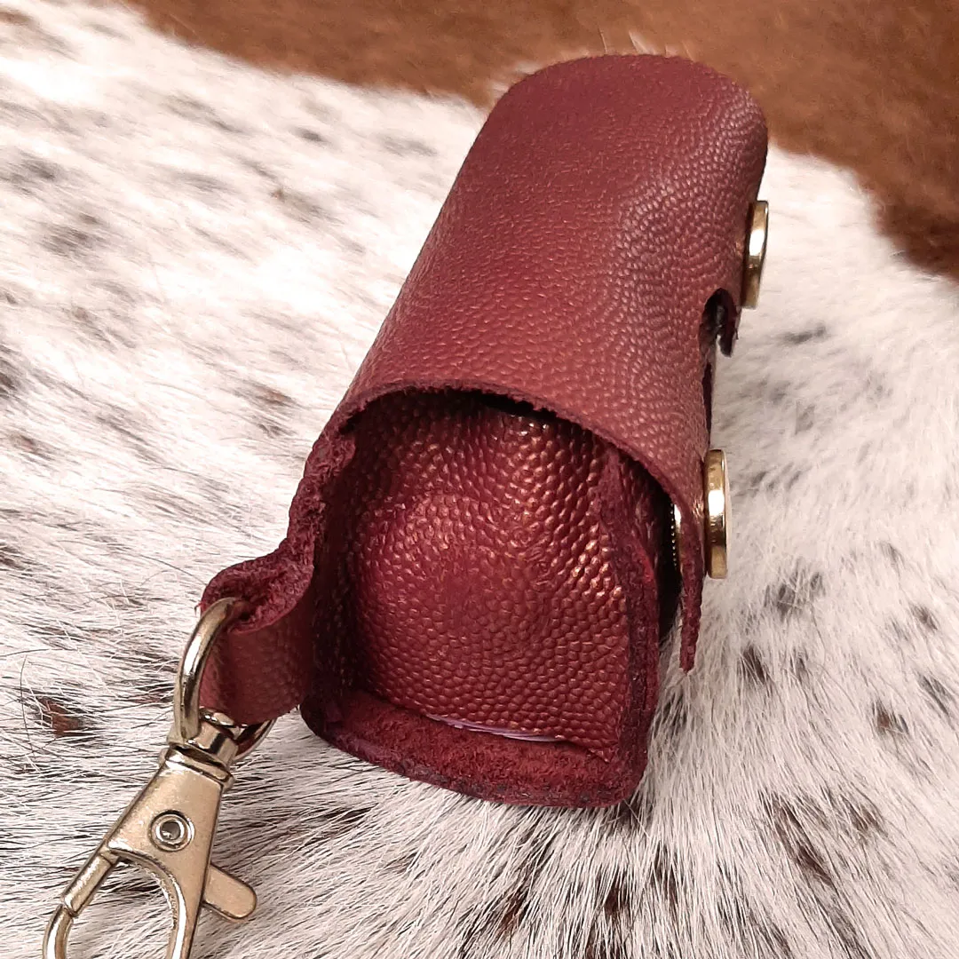Atelier Anne R Wouf! pochette porte-sacs cuir rouille irisé