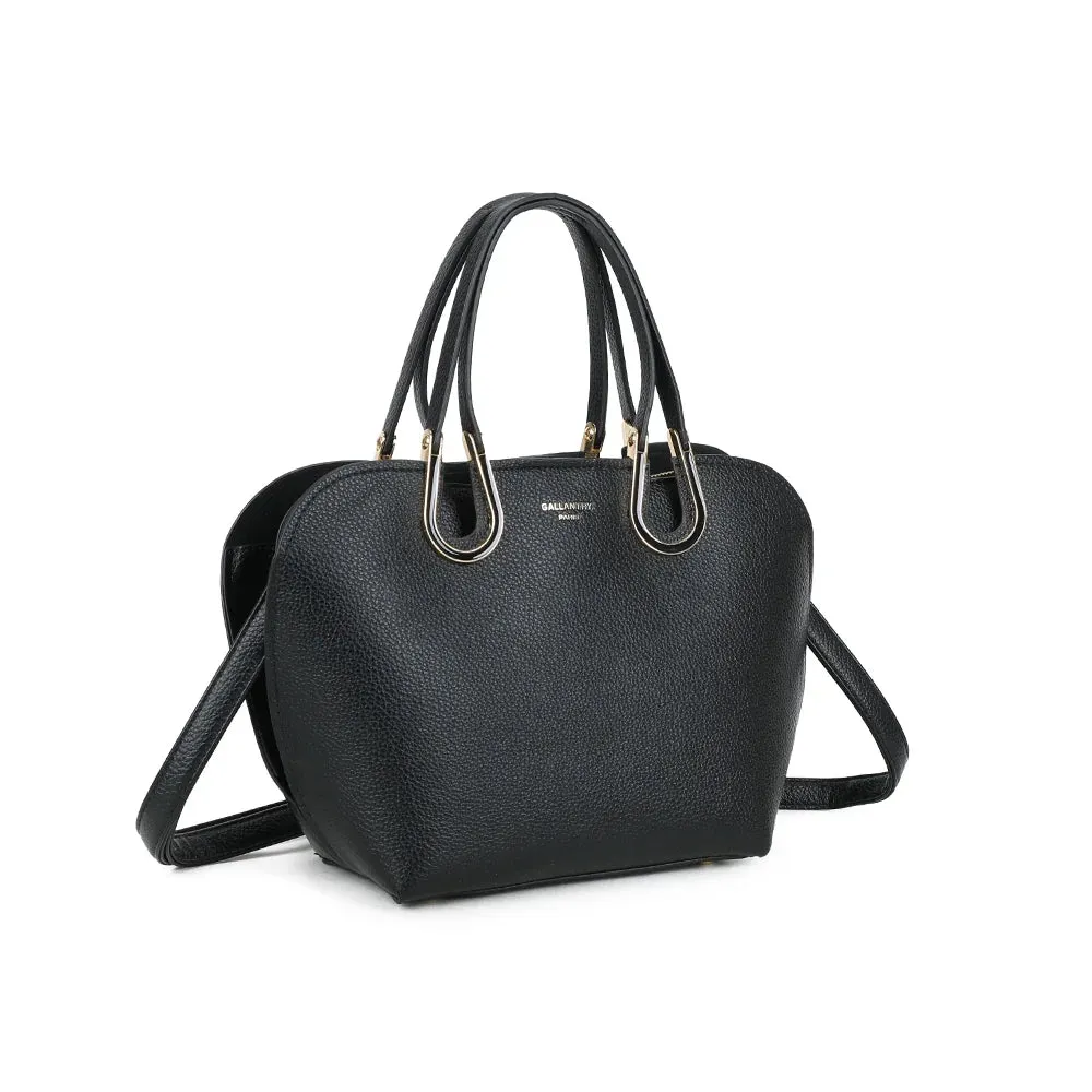 Gallantry Élora sac à main noir simili cuir grainé