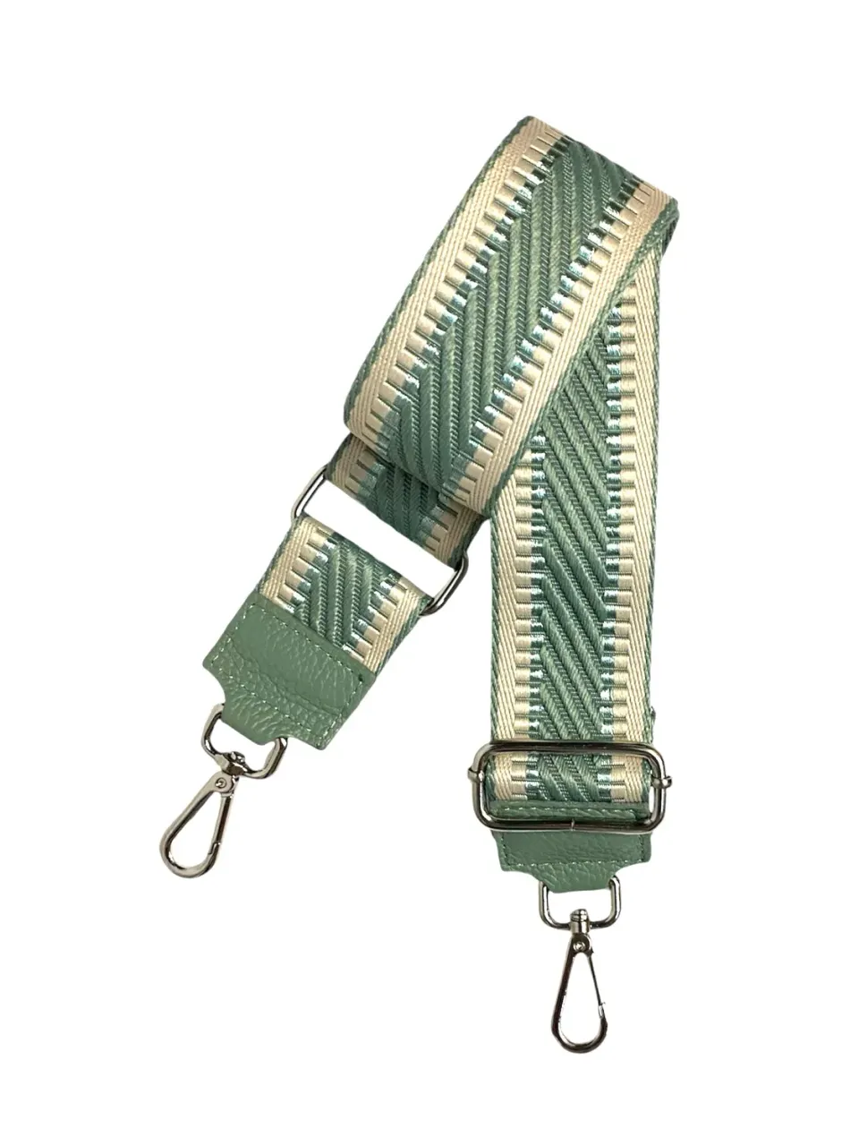 Hexagone Cuir Anse Zippé anse sac Beige Doré nylon
