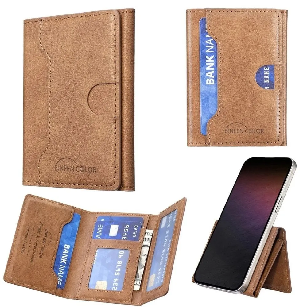 Maison Sacoches Toren porte-cartes téléphone marron aimanté