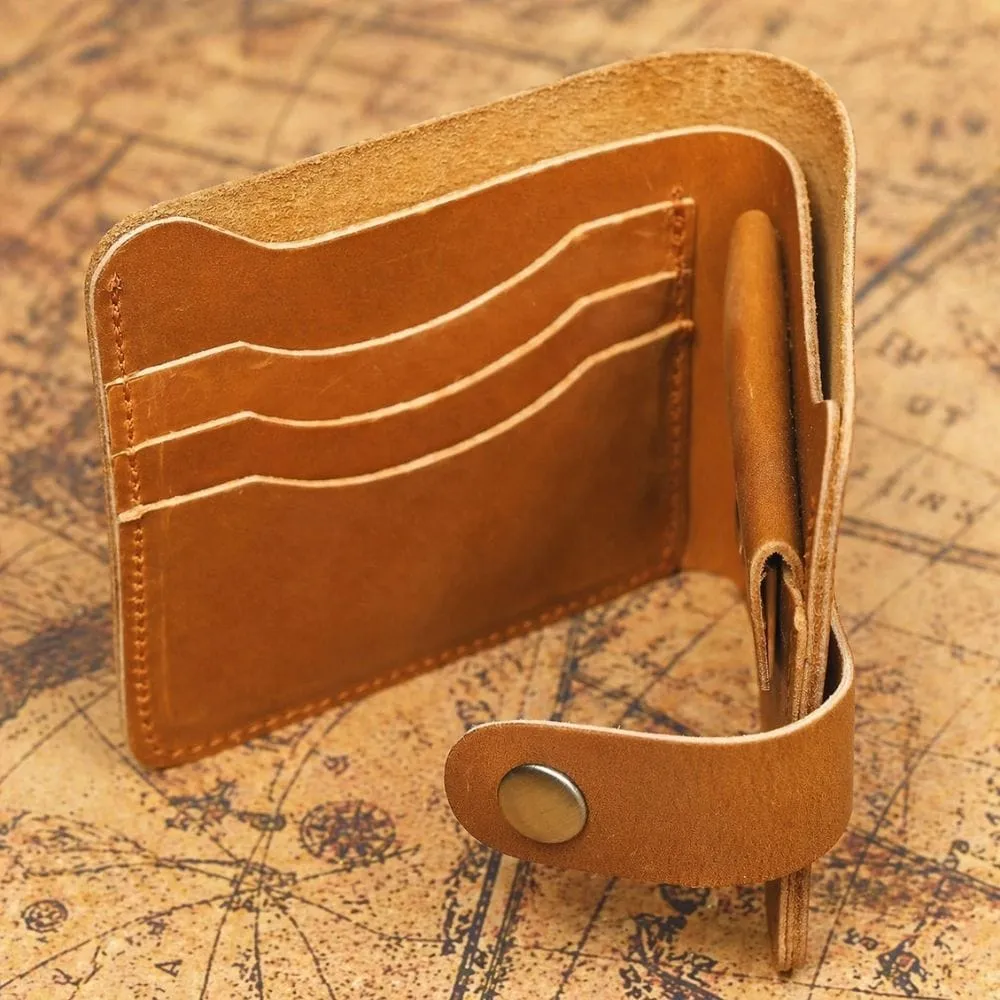 Maison Sacoches Pulse porte-cartes homme café cuir