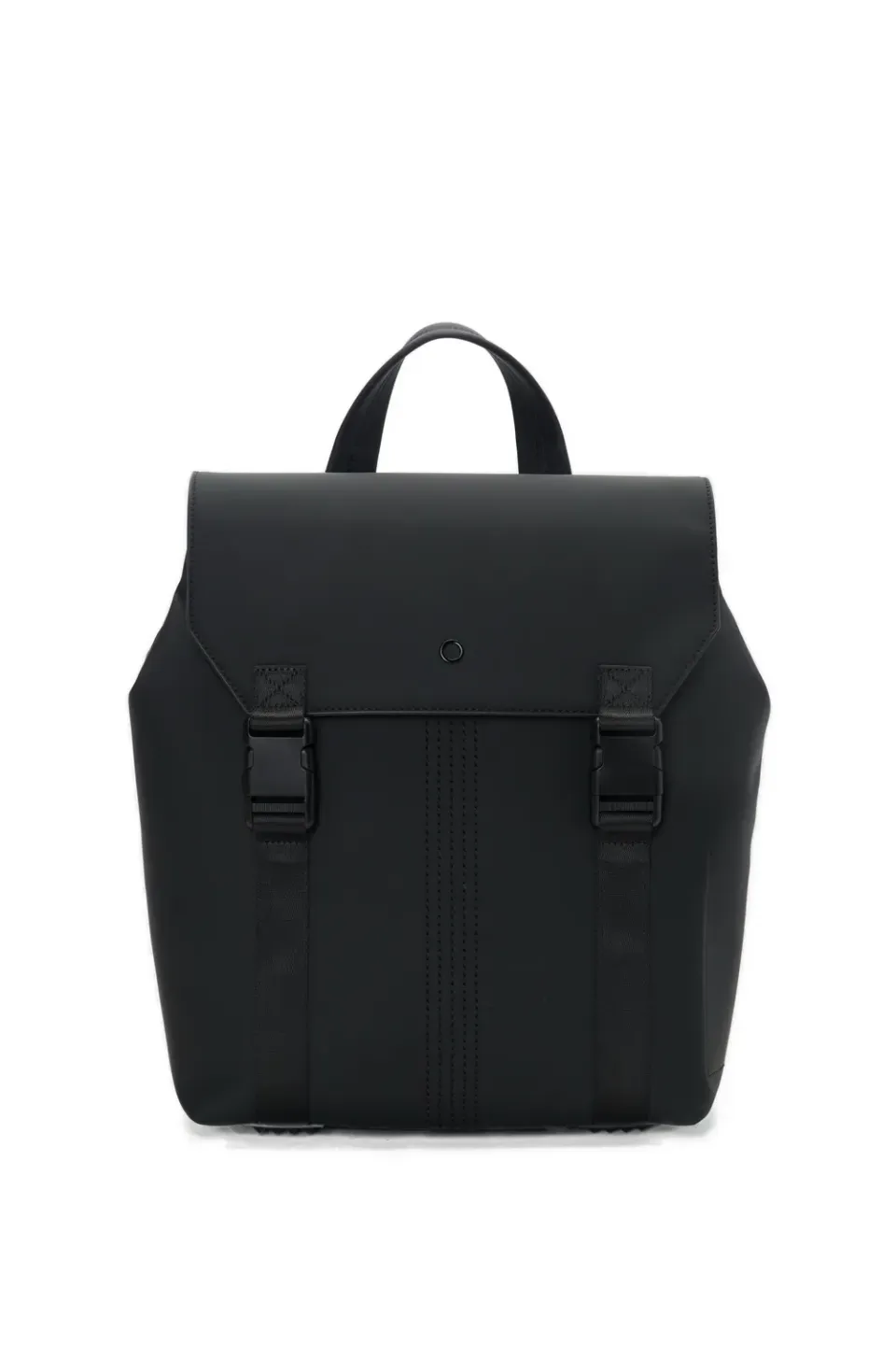 O bag Livigno sac à dos noir tissu gommé