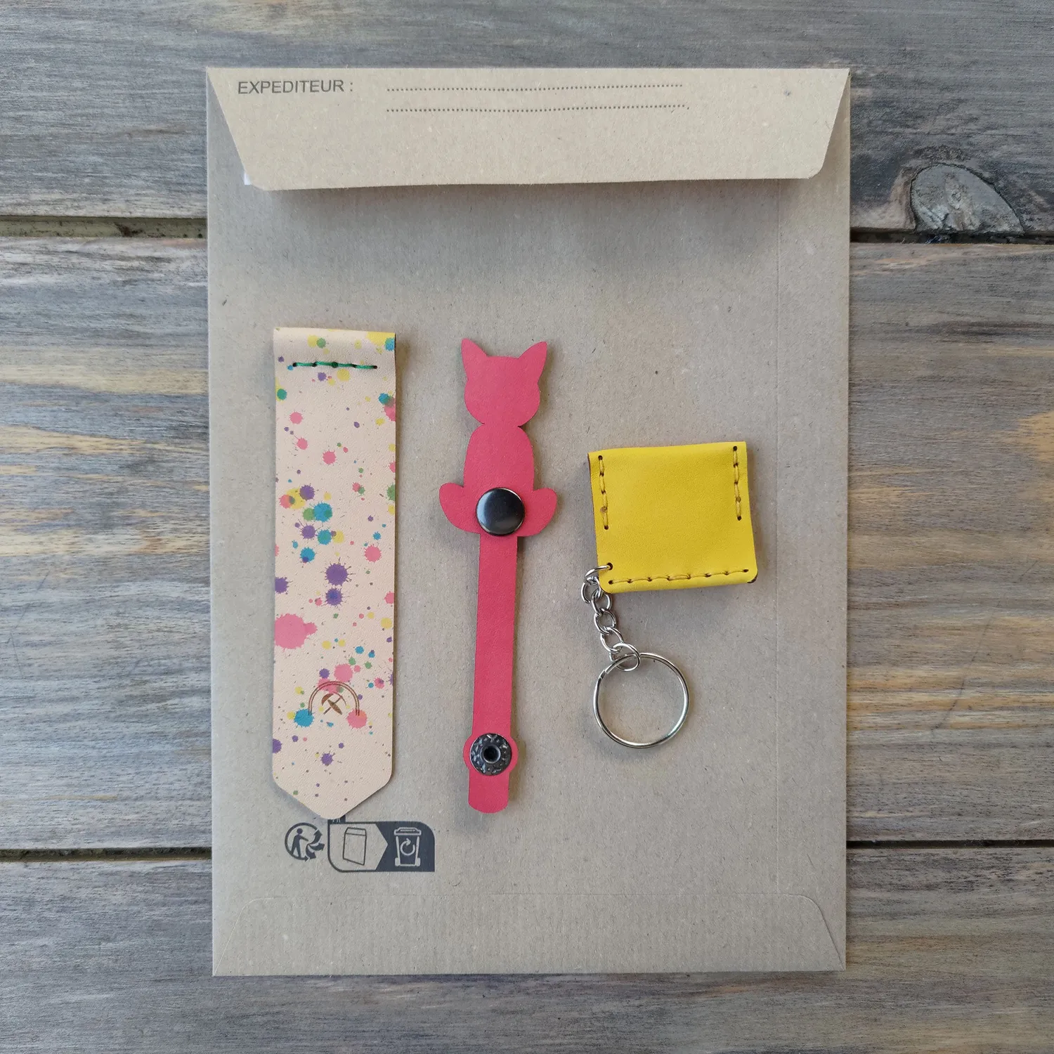 CagnaCuir Atelier Pochette Surprise lot cuir 3 pièces