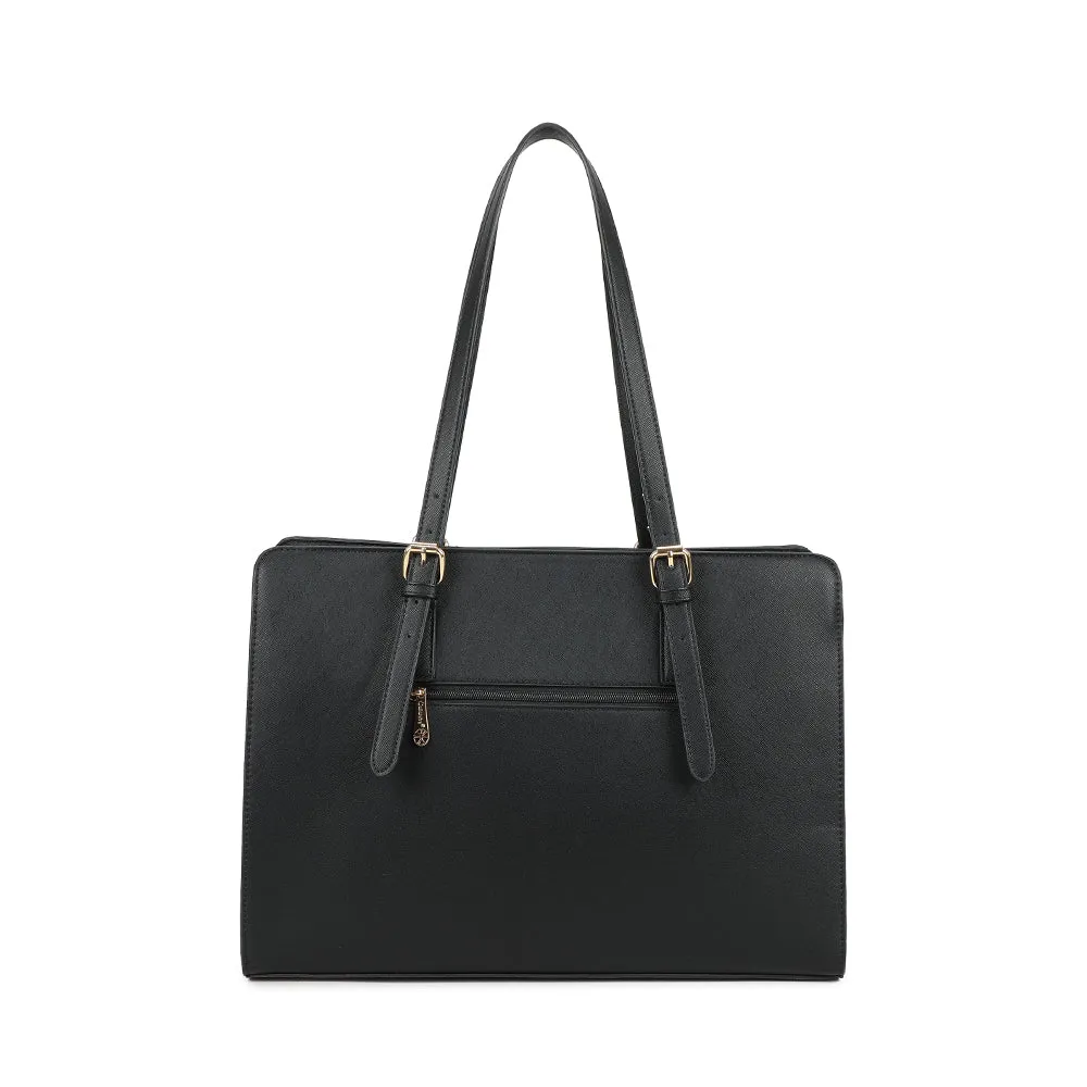 Gallantry Élise Grand Format cabas Noir saffiano