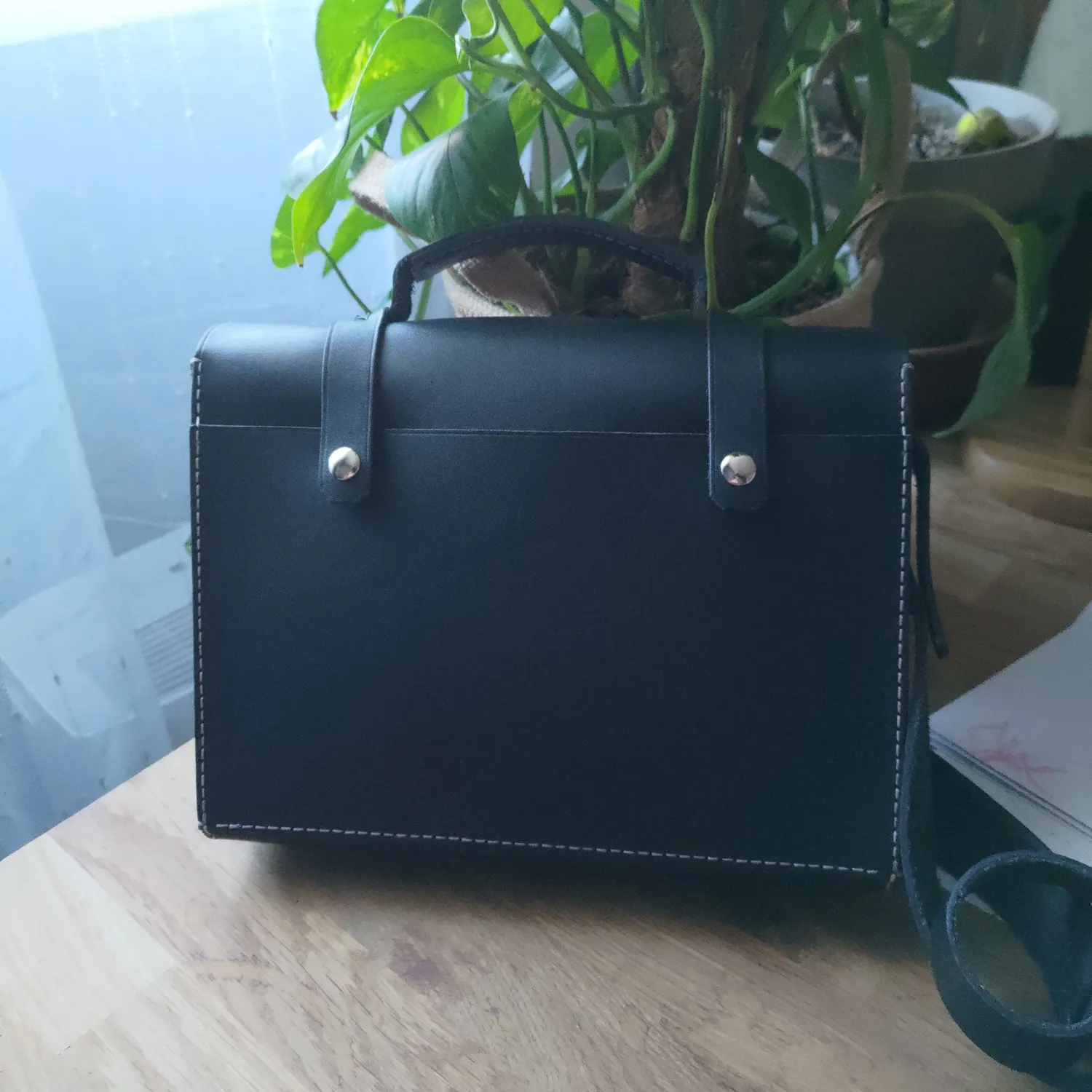 CagnaCuir Atelier La Besace sac cuir vert foncé