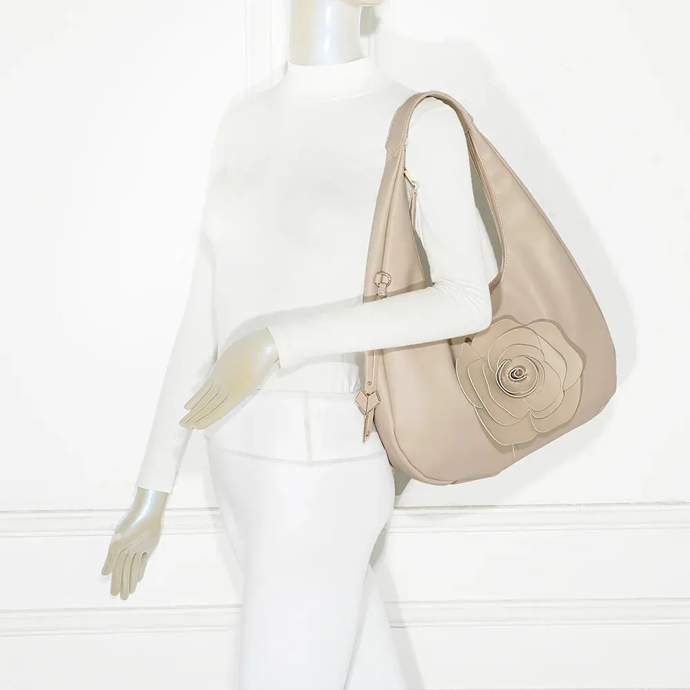 Gallantry Paris Fleur de Lune sac hobo épaule noir