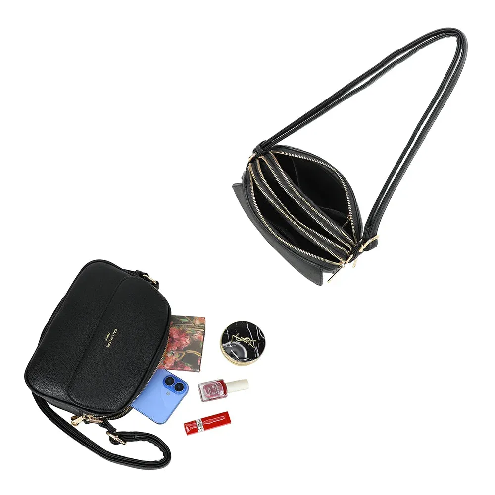 Gallantry Paris Le Naëlia sac bandoulière noir zippé vegan