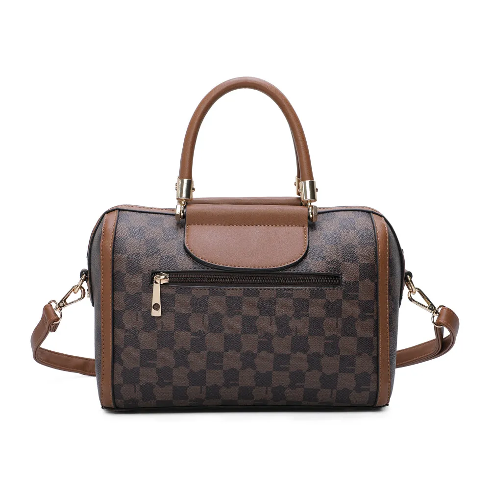 Gallantry Prestige Damier sac bowling Marron rayé
