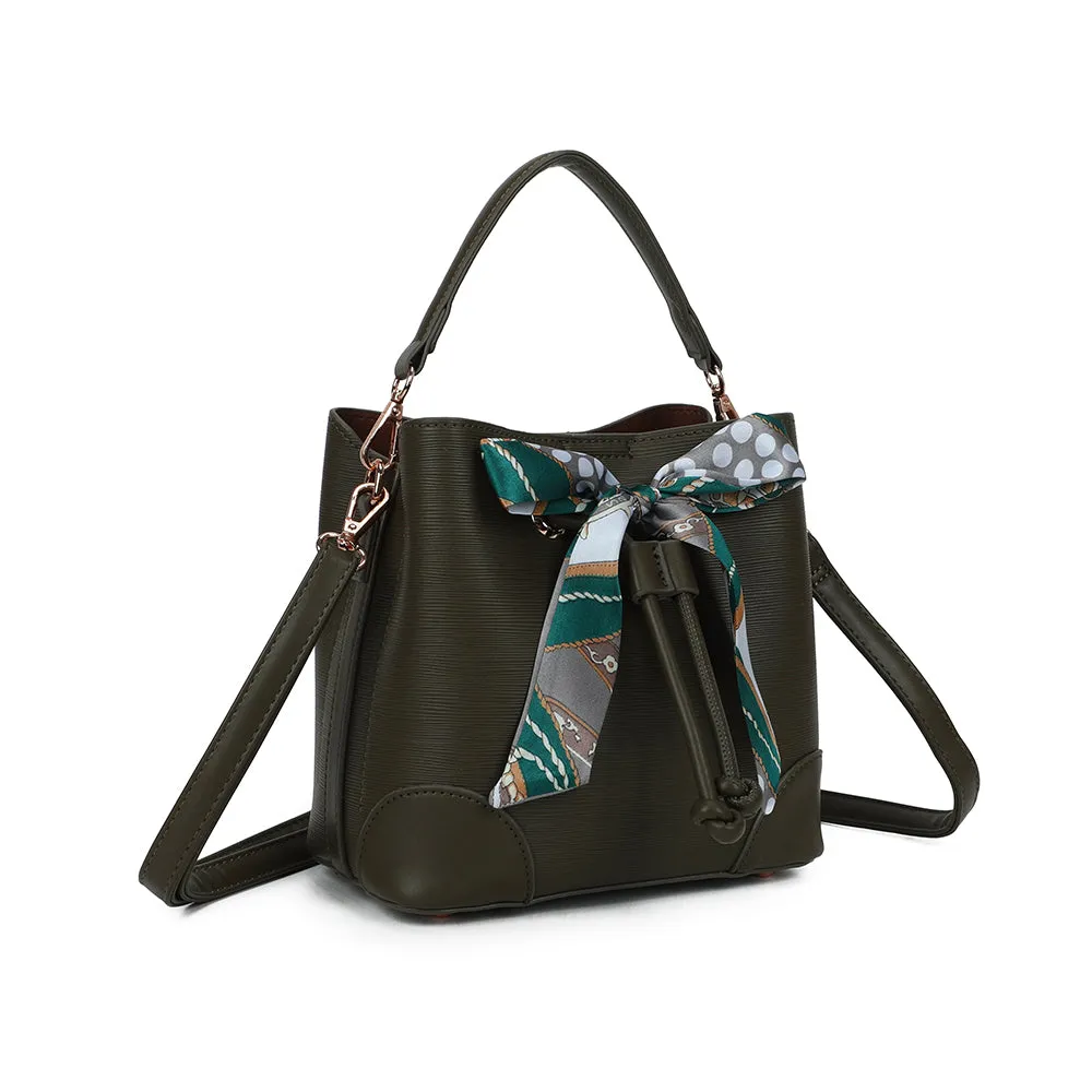 Gallantry Elysane sac seau vert foncé foulard