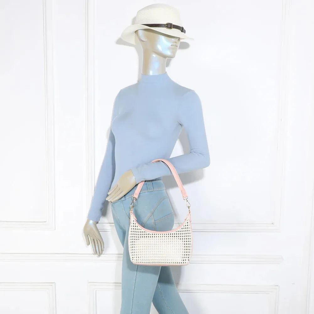 Gallantry Paris Sira Riviera Sac à main Rose Tressé
